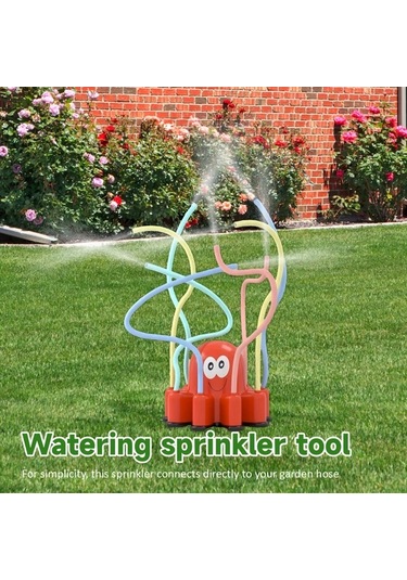 Elmpaly Kırmızı Ahtapot Sulama Sistemi: 8 Renkli Hortum İle Bahçe Oyunu - Hortumla Sulama, Elektriksiz