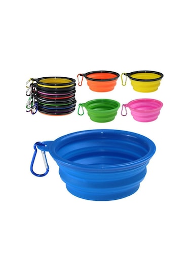 Oripet 12 Oz Katlanabilir Seyahat Silikon Köpek Mama Kabı 350 ML