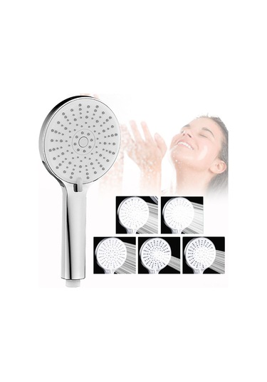 Mufunye 5 Modlu Yüksek Basınçlı Su Tasarruflu Duş Başlığı - 4.7 İnç Büyük Panel, Otomatik Temizlenir Nozzle, Ev/hotel Banyo Kullanıma Uygun Krom