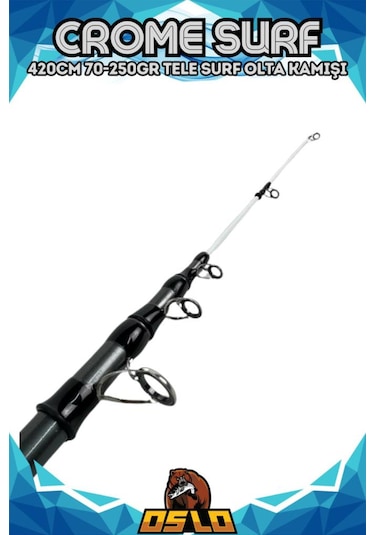 Safina Pro 8000 420cm 70-250gr Oslo Crome Profesyonel Kıyı Olta Takımı Seti