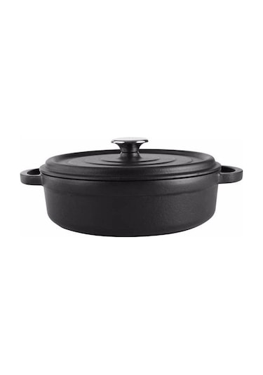 Porland Sapore Siyah Döküm Basık Tencere 28 Cm 04fst002573