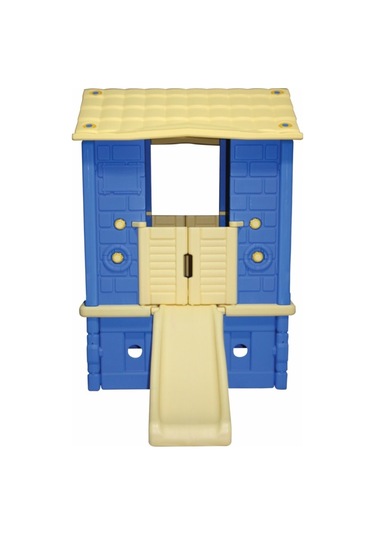 King Ev İki Kapılı Kaydıraklı Mavi/krem