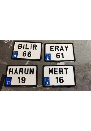 Dekor Plaka.Bisiklet Plakası.Kare Plaka.Motor Plakası Türkiye