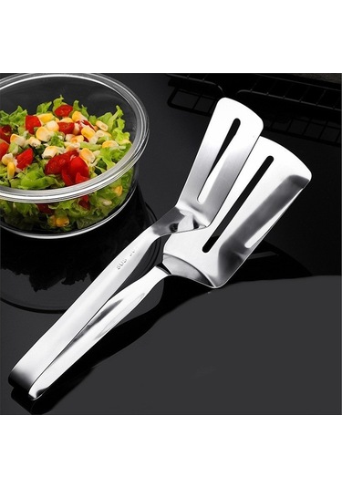 Cc Globall Paslanmaz Çelik Çift Taraflı Et Spatula Maşası