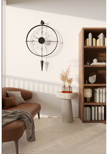 MetaQuartz Aksesuar Siyah Şeffaf Camlı Laclock Konik Serisi Siyah - Modern Dekoratif Siyah