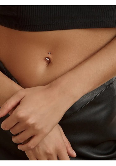 Zoloto Russkih Navel Piercing 925 Gümüş 145669357 Gri