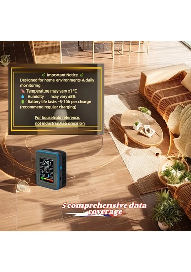 Boatshop1 Black 5 İn 1 Taşınabilir Hava Kalitesi Monitörü Gerçek Zamanlı Formaldehit Ve Co2 Dedektörü Sıcaklık Nem Verisi İle Ev Ofis Okul İçin Boatshop1 Black 5 İn 1 Taşınabilir Hava Kalitesi Monitörü Gerçek Zamanlı Formaldehit Ve Co2 Dedektörü Sıcaklık Nem Verisi İle Ev Ofis Okul İçin