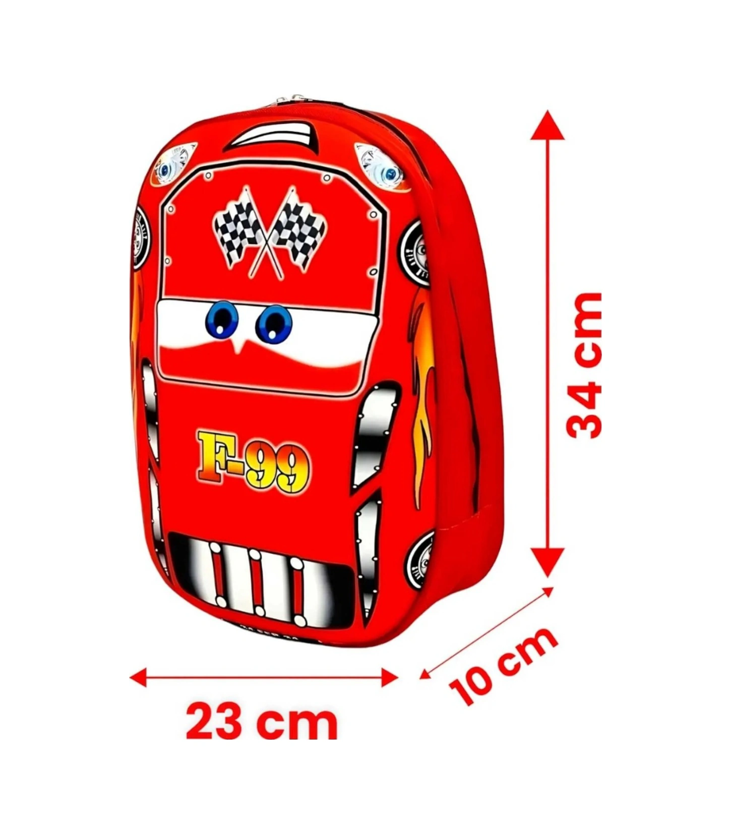 Tezzgelsin Formula Araba Baskılı Kumaş Anaokulu Kreş Günlük Kullanım Sırt Çantası Ve Okul Çantası MAvi