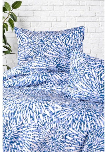 Aytunç Sevda %100 Pamuklu Tek Kişilik Nevresim Takımı 160x220 Cm Mavi