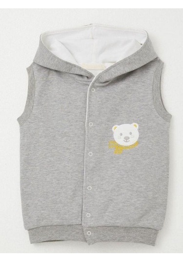 Erkek Bebek Bodyli 3 Lü Takım-15308 Gri