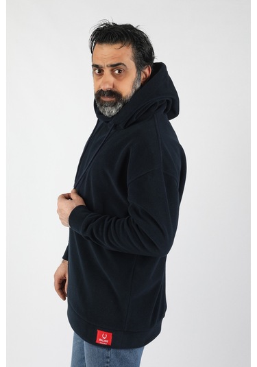 Unisex Kapüşonlu Polar  Lacivert