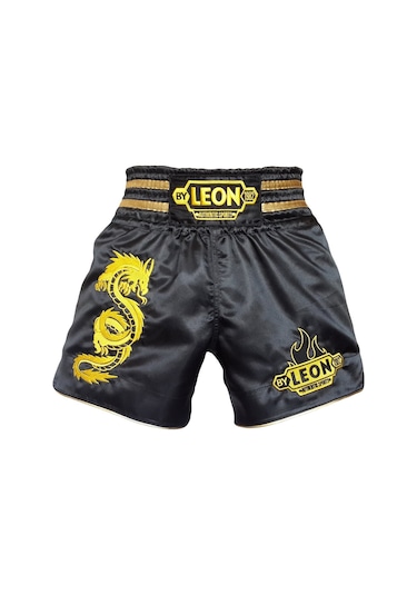 Kogam Leon Dragon Muay Thai Ve Kick Boks Şortu Siyah (465774523) Sarı - Siyah