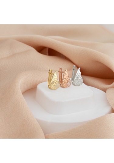 Dkmn Gümüş Taşlı Melek Kanadı Gümüş Küpe