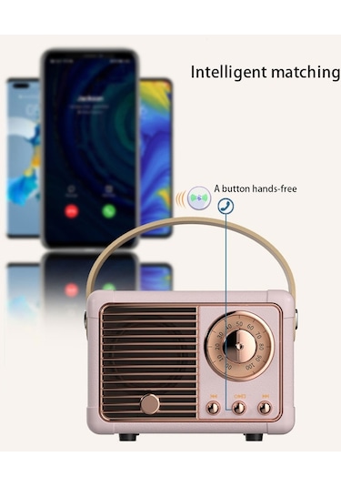 Butu HM11 2. Nesil Vintage Klasik 5.0 Bluetooth Kablosuz Taşınabilir Hoparlör