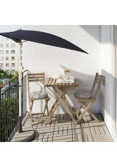 Askholmen Katlanabilir Masa Ve Sandalye Seti, Açık Kahverengi Kahve