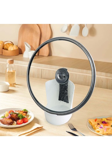 Suntek Tencere Kapağı Standı Kaşık Dinlenme Istikrarlı Beyaz