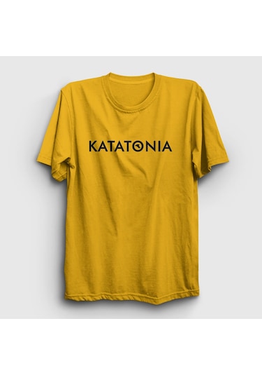 Presmono Unisex New Logo Katatonia T-shirt Sarı