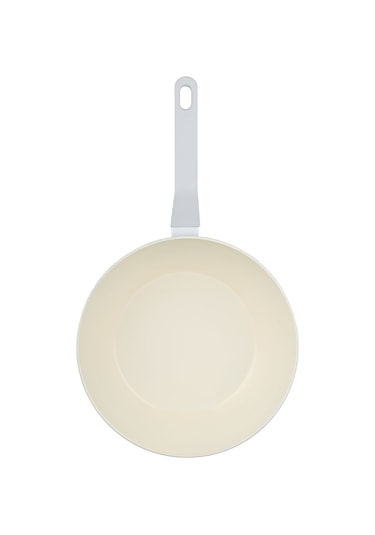 Jumbo Swiss Crystal Light Grey Wok Tava 28 Cm Gri