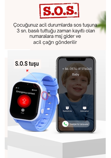 Wonlex KT19 Android 4G Sim Kartlı Akıllı Çocuk Takip Saati (Distribütör Garantili)