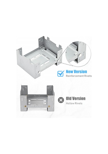 Kangvka Taşınabilir Katlanabilir Çalışan Çakmaklı Çinko Levha Mutfak Aleti, Kamp, Bisiklet Turu, Doğa Seyahatleri İçin Alkol, Katı Yakıt Kullanan Isıtıcı Gümüş