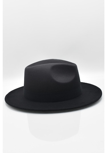 Erkek Multicolor Fötr Şapka Antrasit Panama Hat-Antrasit-Standart