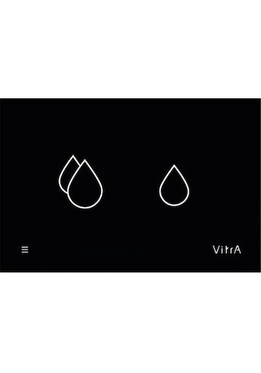768-1501 VitrA V-care Smart Kumanda Paneli, Siyah 8 Cm Gömme Rezervuarlar İçin Siyah