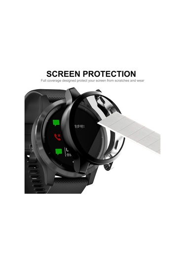 Garmin Venu 2s 40mm / Vivoactive 4s 40mm Enkay Hat-prince İçin Tam Kapsama Elektrolizle Tpu Yumuşak Kılıf Siyah