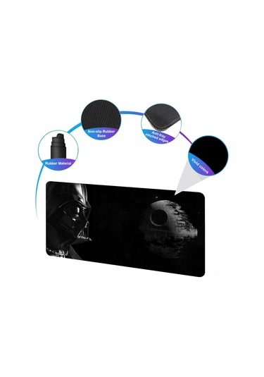 Tenfowee Oyun Mouse Padı Büyük Boy 800x400x3mm - Antir Kayma Gömlek Tabanlı, Hassas Konumlandırma, Pm-1339 Mekanik Uzay Desenli Masa Padı