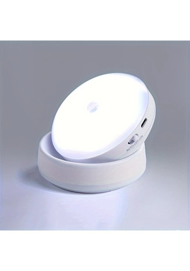 Xuweiwei 1 Adet Hareket Sensörlü Gece Lambası - Aydınlatma Ayarlı Otomatik Açma Kapama Yatak Dolap İçin Sıcak Işık Sıcak Işık