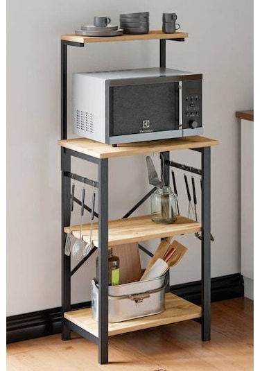 Ceramical Çok Amaçlı Mutfak Bangosu - Atlantik Çam - 128x40x60 Cm Atlantik Çam