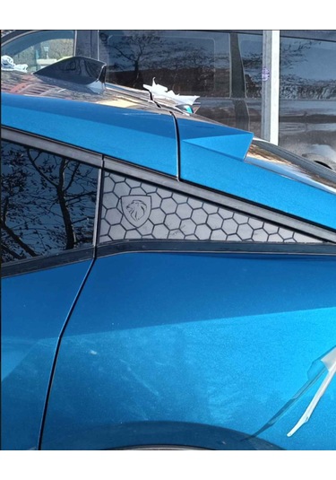 Peugeot 408 Uyumlu Kelebek Cam Sticker Set - Logolu