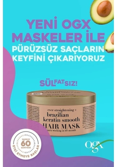 Organix Brazilian Keratin Smooth 300 Ml Saç Maskesi