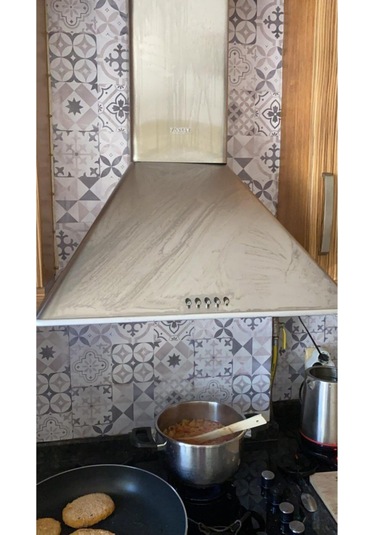 Mutfak Tezgah Arası Kendinden Yapışkanlı Folyo Kaplama Taş Desen Eskitme 60cmx100cm