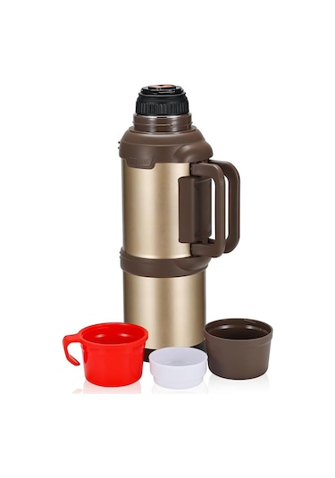 6272 Travel Pot Çelik Termos 4 Litre - Altın Altın
