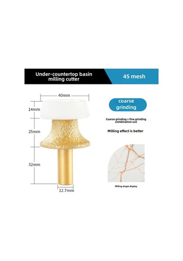 Besthome1 Mermer & Kuvars Kesme Yuvarlama Aracı - Masüstü Lavabo Testere Ucu, 45 Malzeme Dayanıklı