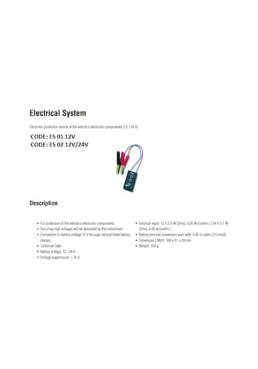 Leitenberger Elektronik Kod Koruyucu Protektör 12V-24V Iki Model / 430454170