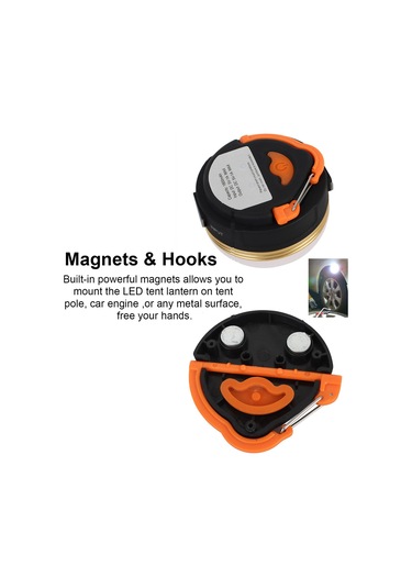 Led'li Kamp Feneri Usb Şarj Edilebilir Kamp Işığı Mini El Feneri Magnetik Tabanlı 3 Işık Modu İle Dış Mekan Kampı Acil Durumlar İçin Beyaz