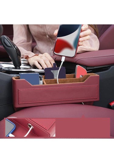 Suntek Araba Koltuğu Gap Organizatör Pu Deri Kırmızı