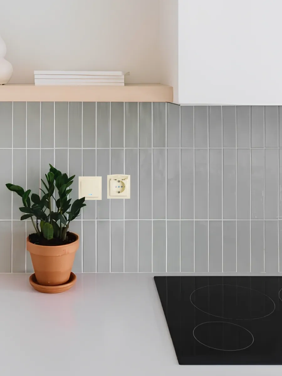 Stekker Tek Tuşlu Fildişi Aydınlatmalı Şalter 200345373