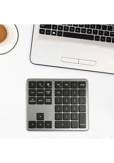 Mini Sayısal Klavye 2.4g Kablosuz Bluetooth Uyumlu Çift Mod 35 Tuşlar Sessiz Taşınabilir Dizüstü Telefon Tuş Takımı Bilgisayar Aksesuarları