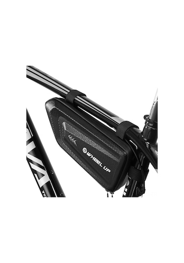 Jeemson Bisiklet Trianguları Çerçeve Çantası - Su Geçirmez Eva+pu Malzeme, Aydınlatmalı, 3 Ayarlanabilir Kayışlı, Dağ Yolu Bisikletleri İçin Siyah