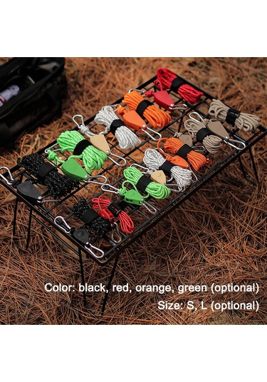 Dofolink Alüminyum Nylon Tente/şemsiye Sabitleyici, Kayar Kutup İle Rope Uzunluğu Ayarlayıcı, Kalın Kordon Turuncu, Büyük Boy Turuncu