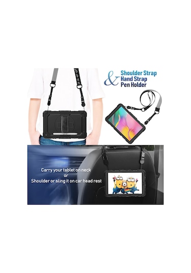 Samsung Uyumlu  Galaxy Tab S10 Fe+ Plus 13.1inç Kılıf Defender Askılı Pars Case Fuji X620 X626 Kapaklı Kılıf