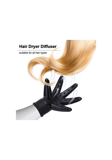 Reedark Yeşil El Şekilli Saç Kurutma Kapağı - Saçın Sağlığını Korur, Hızlı Ve Düzenli Kurutma, Friz'i Azaltır, Çoğu Kurutucuya Uygun