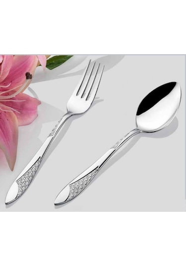 İnter Çelik Hasır Model Kaşık &Çatal 60 Parça Kutulu Set