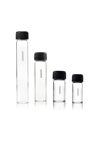 Cam Deney Tüpü Düz Tabanlı Pp Vida Kapaklı - 25X57 Dibi Düz