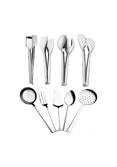 Nehir Çelik Maşa 9 Prç. Servis Maşa Seti - Servis Takımı