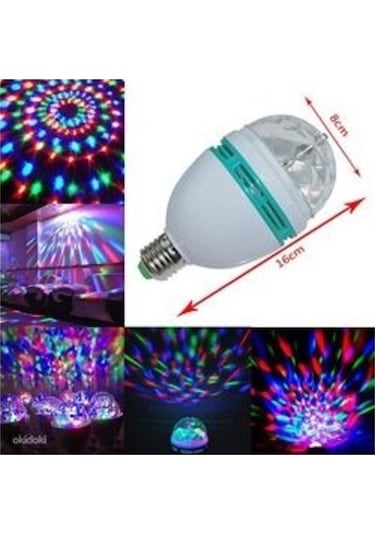 Led Disko Lamba Dönebilen Işıklı Parti Disco Lambası Çok Renkli