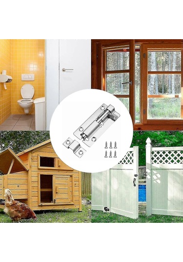 Kapı Kilidi Cıvataları 3" 75 Mm , 304 Paslanmaz Çelik Kapı Manda