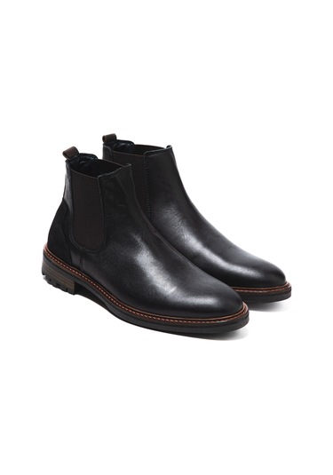 Bot Erkek 1124 005 Wk-john May Orkut Suede Black Siyah